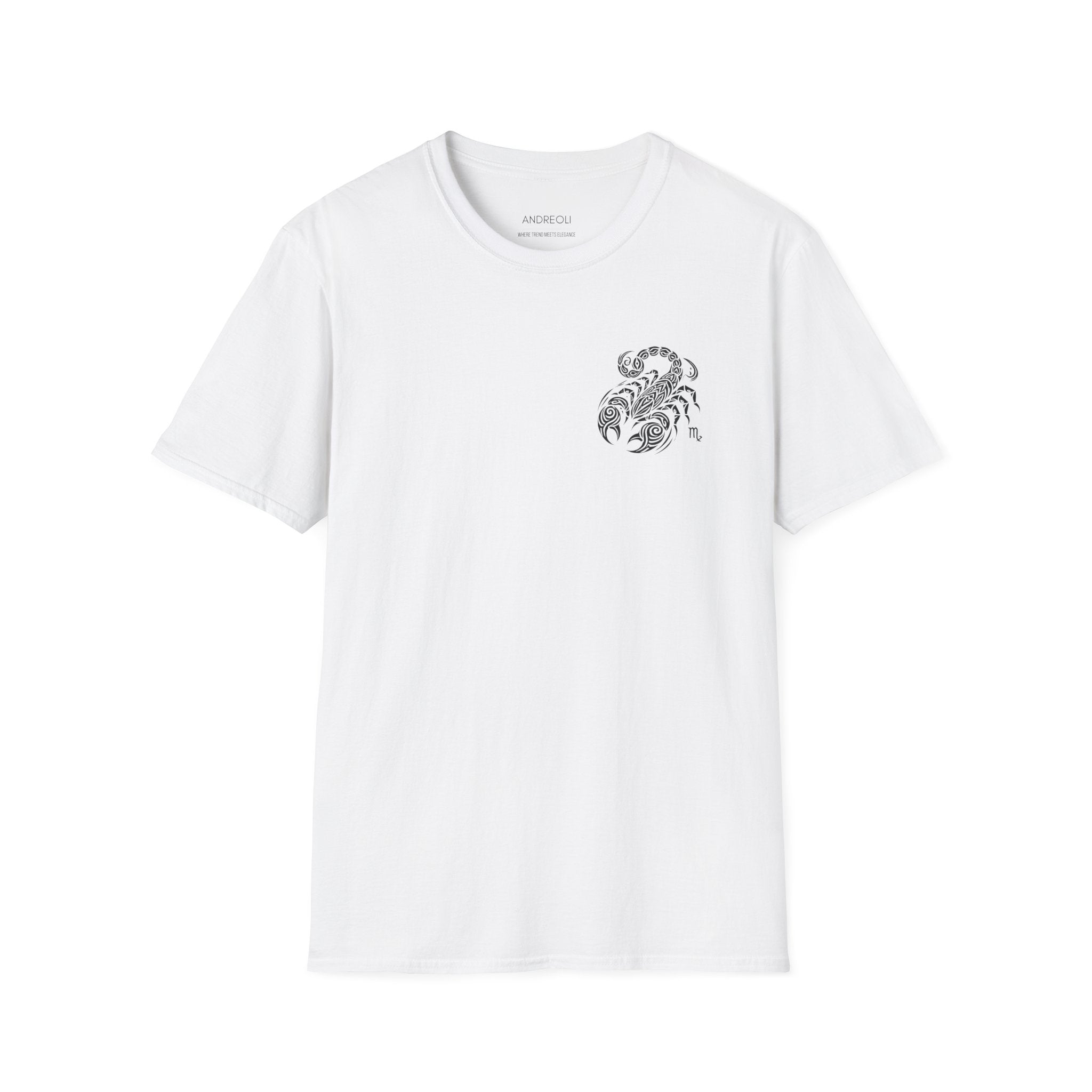 T-Shirt Scorpione Tribale – Minimal Zodiac Graphic Tee